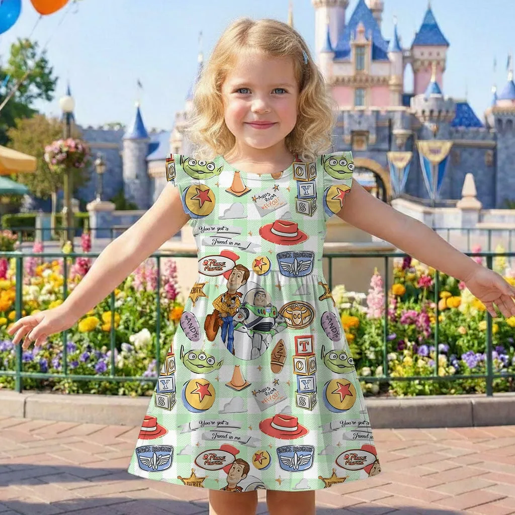 Disney Toy Story Character Pattern Mommy & Me Dress, Mama Mini Family Matching Outfit - Image 8