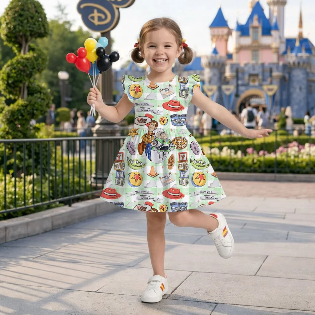 Disney Toy Story Character Pattern Mommy & Me Dress, Mama Mini Family Matching Outfit - Image 9