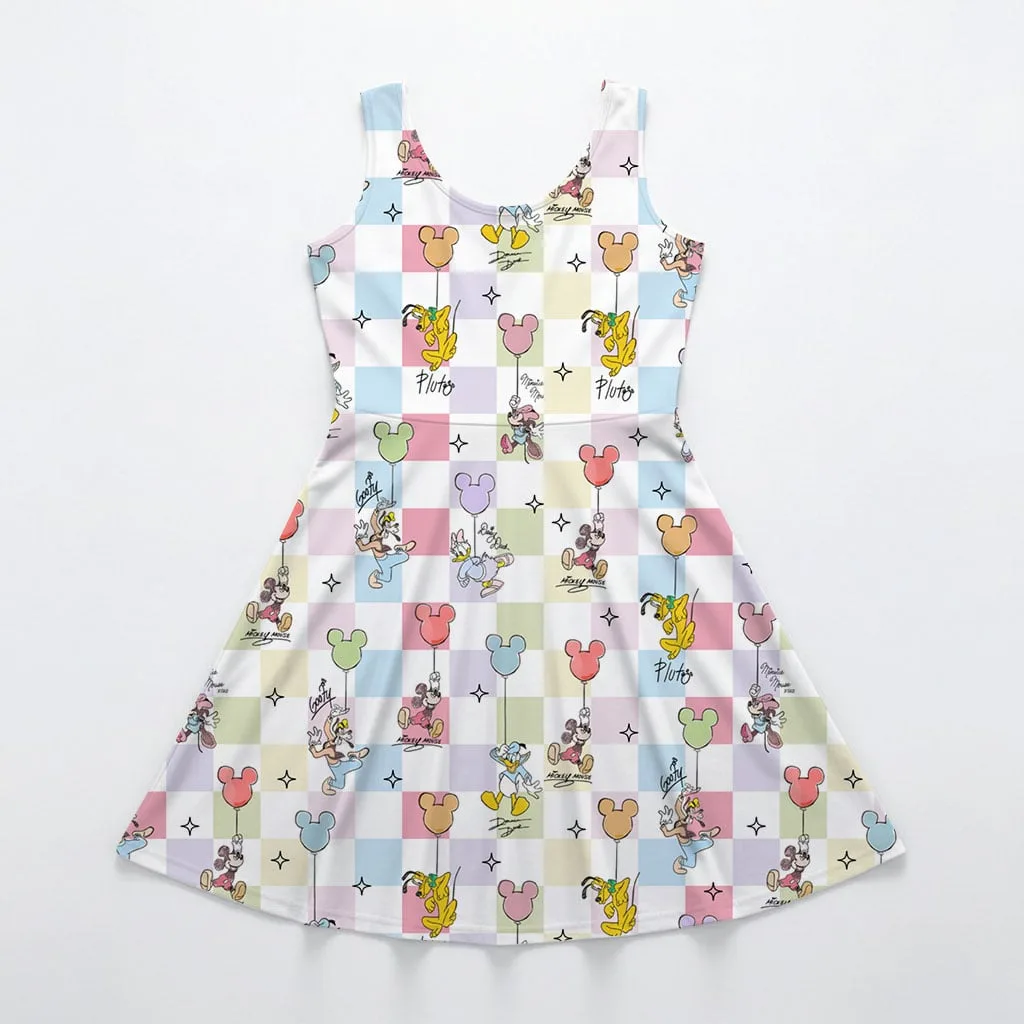 Disney Mickey and Friends Colorful Character Pattern Mommy & Me Dress, Mama Mini Family Matching Outfit - Image 3