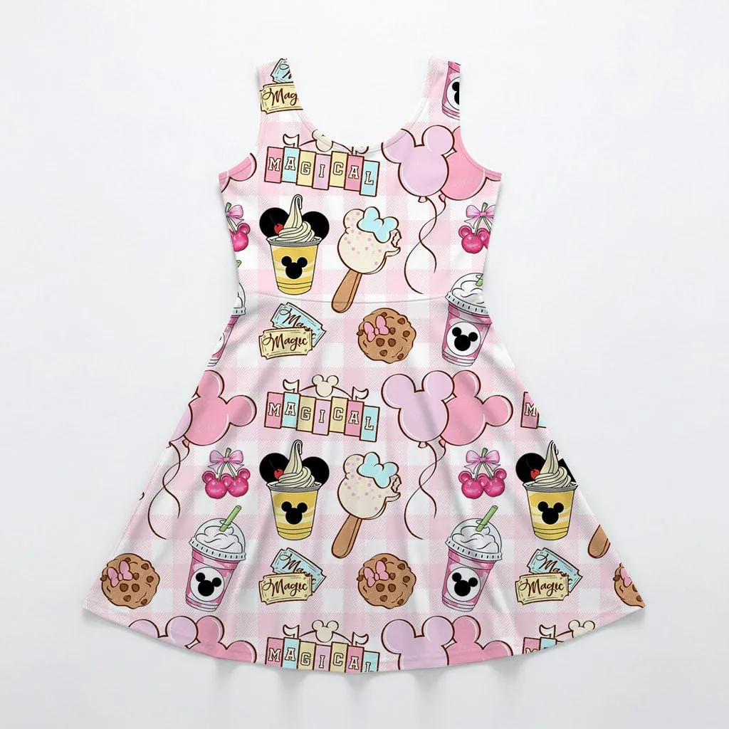 Disney Mickey Magical Pattern Mommy & Me Dress, Mama Mini Family Matching Outfit - Image 3