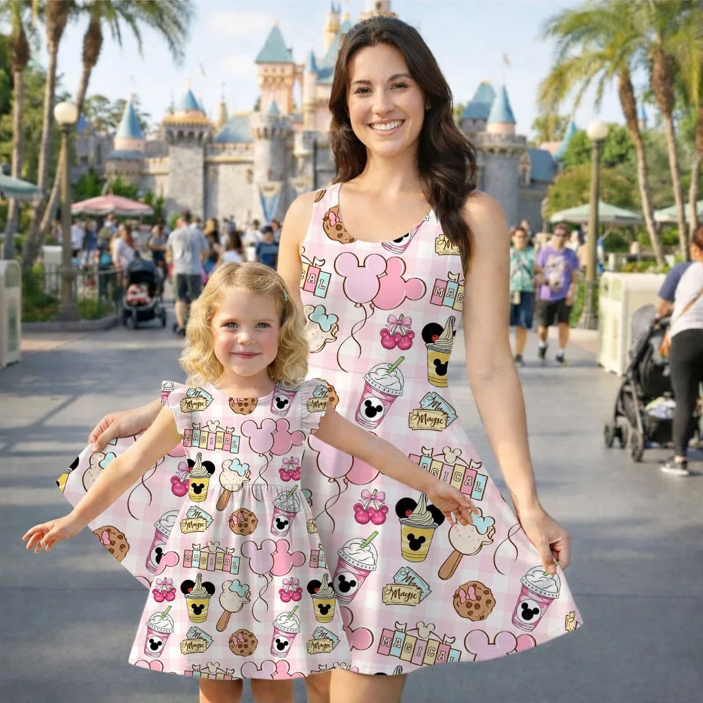 Disney Mickey Magical Pattern Mommy & Me Dress, Mama Mini Family Matching Outfit - Image 2