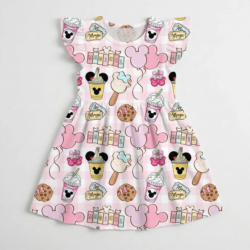 Disney Mickey Magical Pattern Mommy & Me Dress, Mama Mini Family Matching Outfit - Image 4