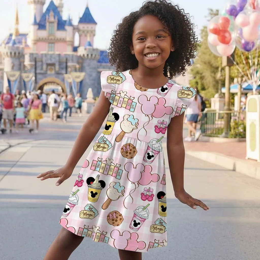 Disney Mickey Magical Pattern Mommy & Me Dress, Mama Mini Family Matching Outfit - Image 6
