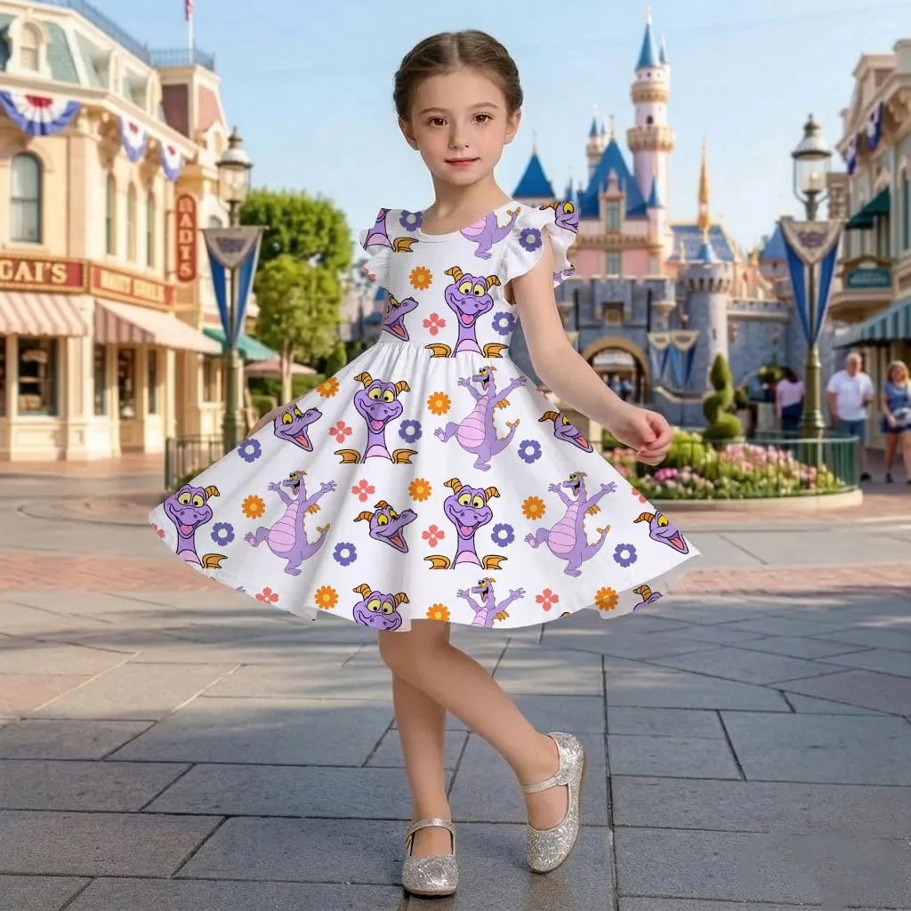 Disney Figment Character Pattern Mommy & Me Dress, Mama Mini Family Matching Outfit - Image 6