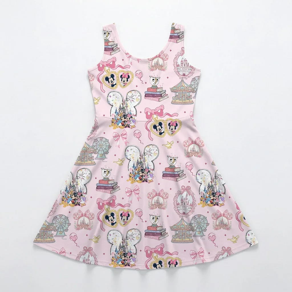 Disneyland Magic Pattern Mommy & Me Dress, Mama Mini Family Matching Outfit - Image 3