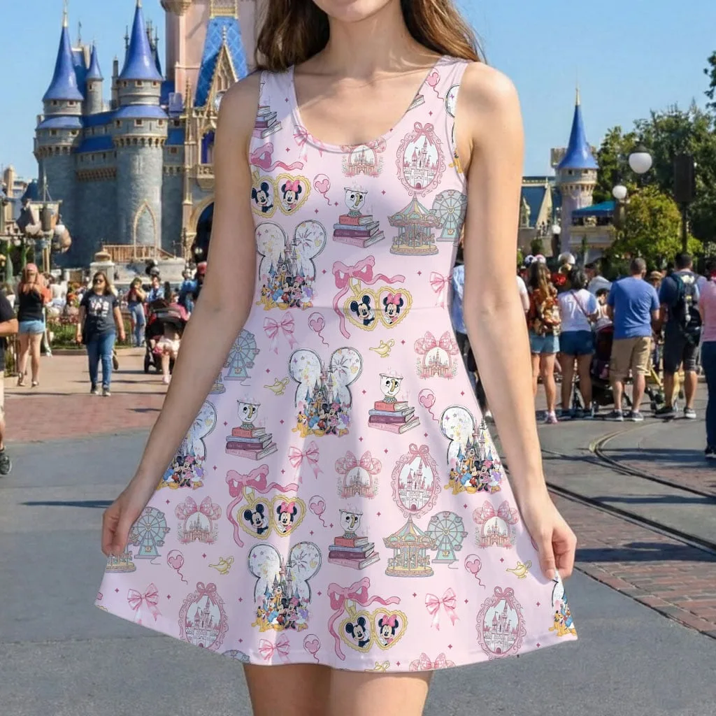 Disneyland Magic Pattern Mommy & Me Dress, Mama Mini Family Matching Outfit - Image 6