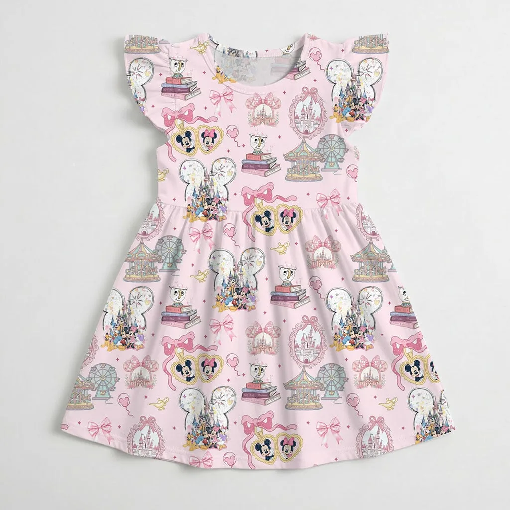 Disneyland Magic Pattern Mommy & Me Dress, Mama Mini Family Matching Outfit - Image 4