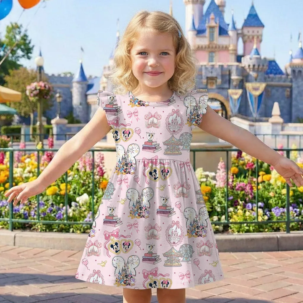 Disneyland Magic Pattern Mommy & Me Dress, Mama Mini Family Matching Outfit - Image 8