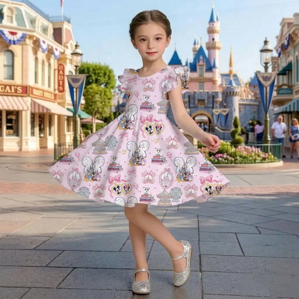 Disneyland Magic Pattern Mommy & Me Dress, Mama Mini Family Matching Outfit - Image 5