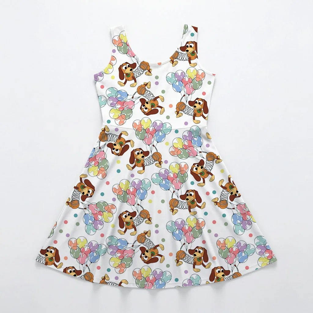Disney Slinky Dog Character Pattern Mommy & Me Dress, Mama Mini Family Matching Outfit - Image 4