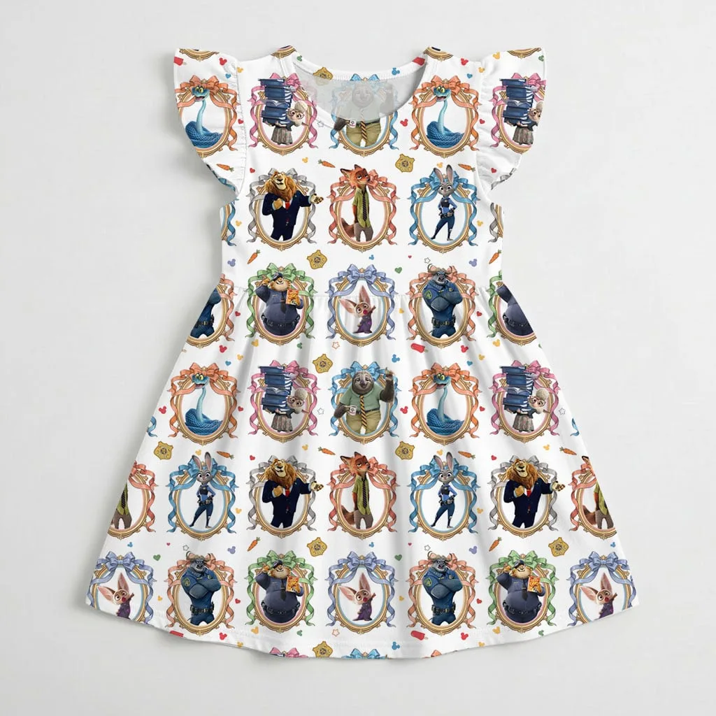 Disney Zootopia Character Pattern Mommy & Me Dress, Mama Mini Family Matching Outfit - Image 4
