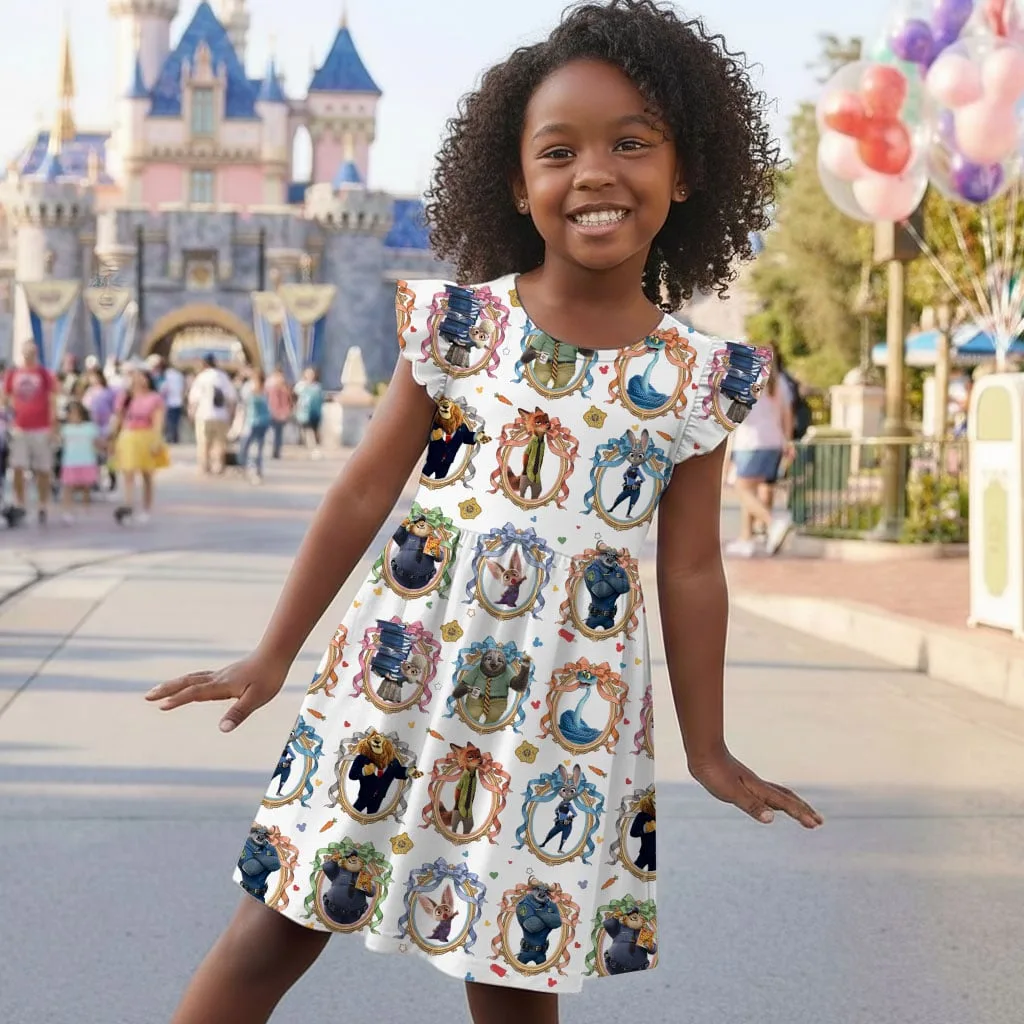 Disney Zootopia Character Pattern Mommy & Me Dress, Mama Mini Family Matching Outfit - Image 7