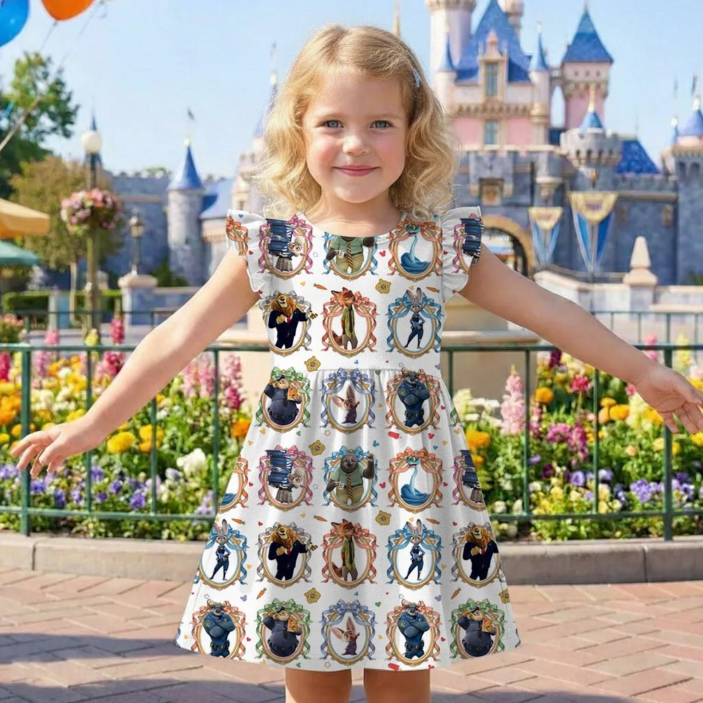 Disney Zootopia Character Pattern Mommy & Me Dress, Mama Mini Family Matching Outfit - Image 8