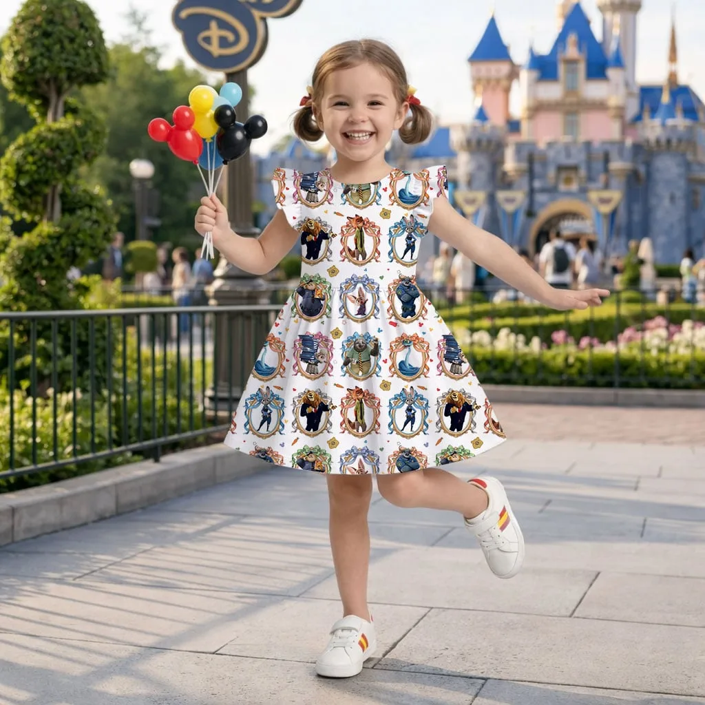 Disney Zootopia Character Pattern Mommy & Me Dress, Mama Mini Family Matching Outfit - Image 9