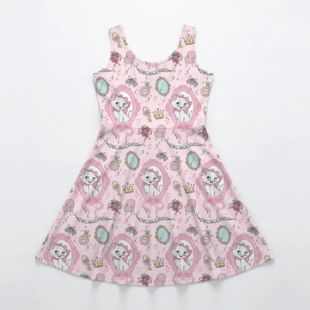 Disney Marie Pink Pattern Mommy & Me Dress, Mama Mini Family Matching Outfit - Image 3