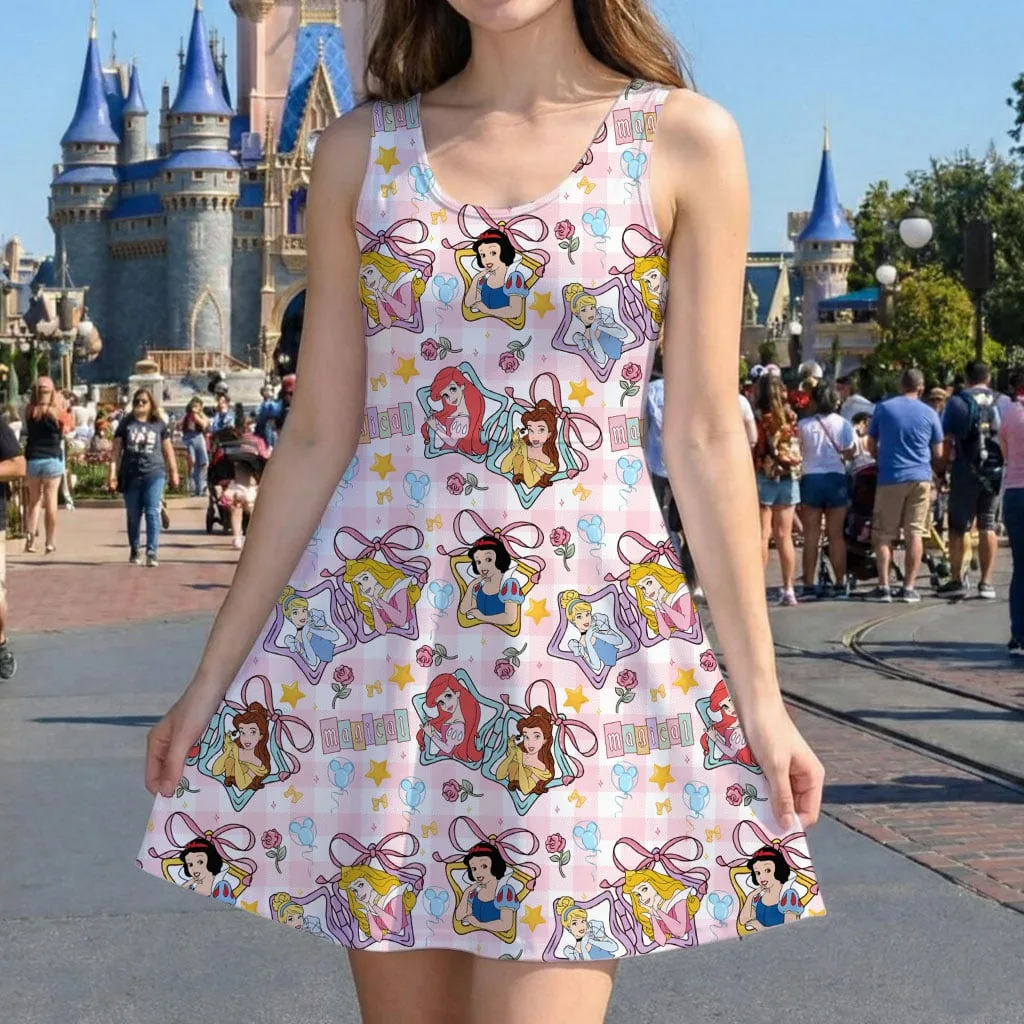 Disney Princess Star Pattern Mommy & Me Dress, Mama Mini Family Matching Outfit - Image 5