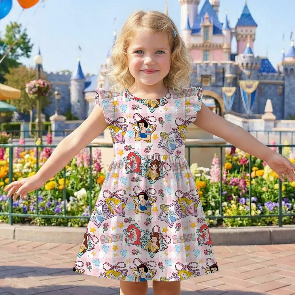 Disney Princess Star Pattern Mommy & Me Dress, Mama Mini Family Matching Outfit - Image 8