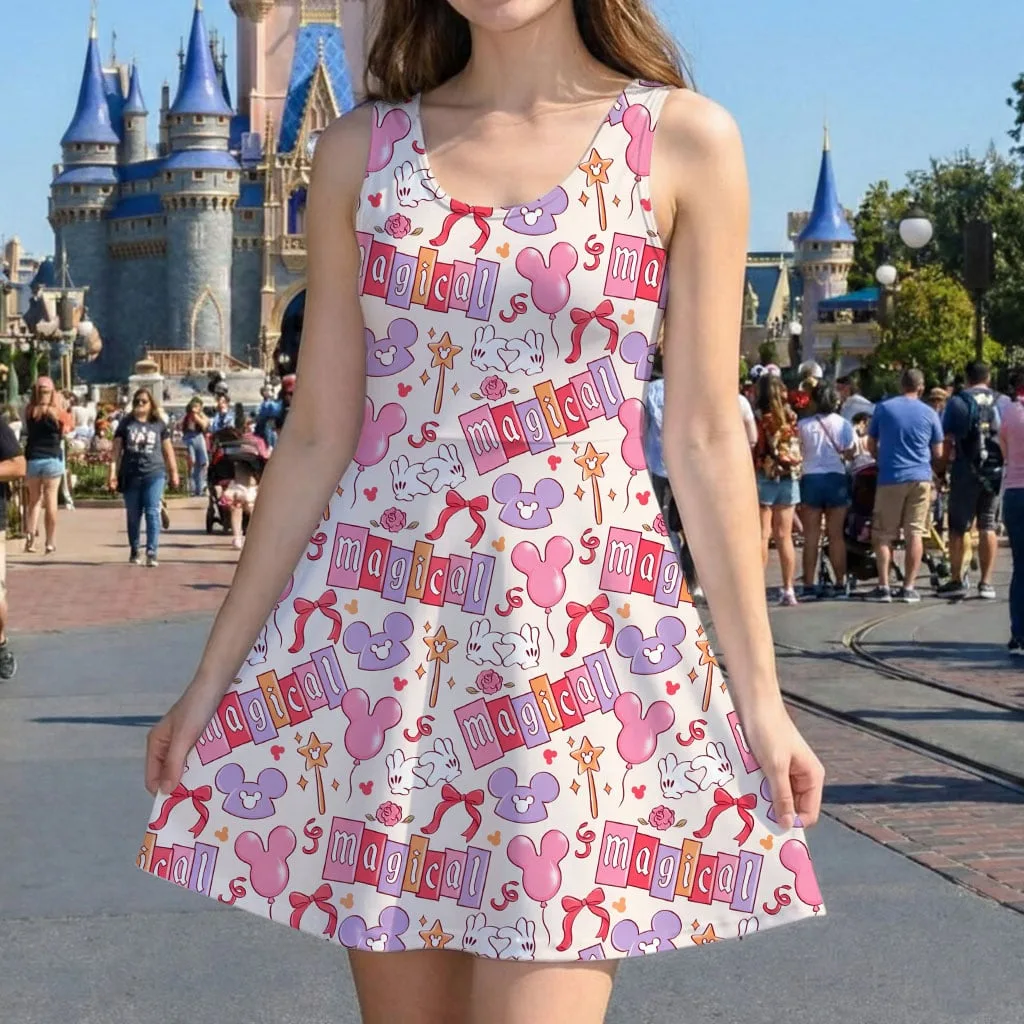 Disney Magical Character Pattern Mommy & Me Dress, Mama Mini Family Matching Outfit - Image 5