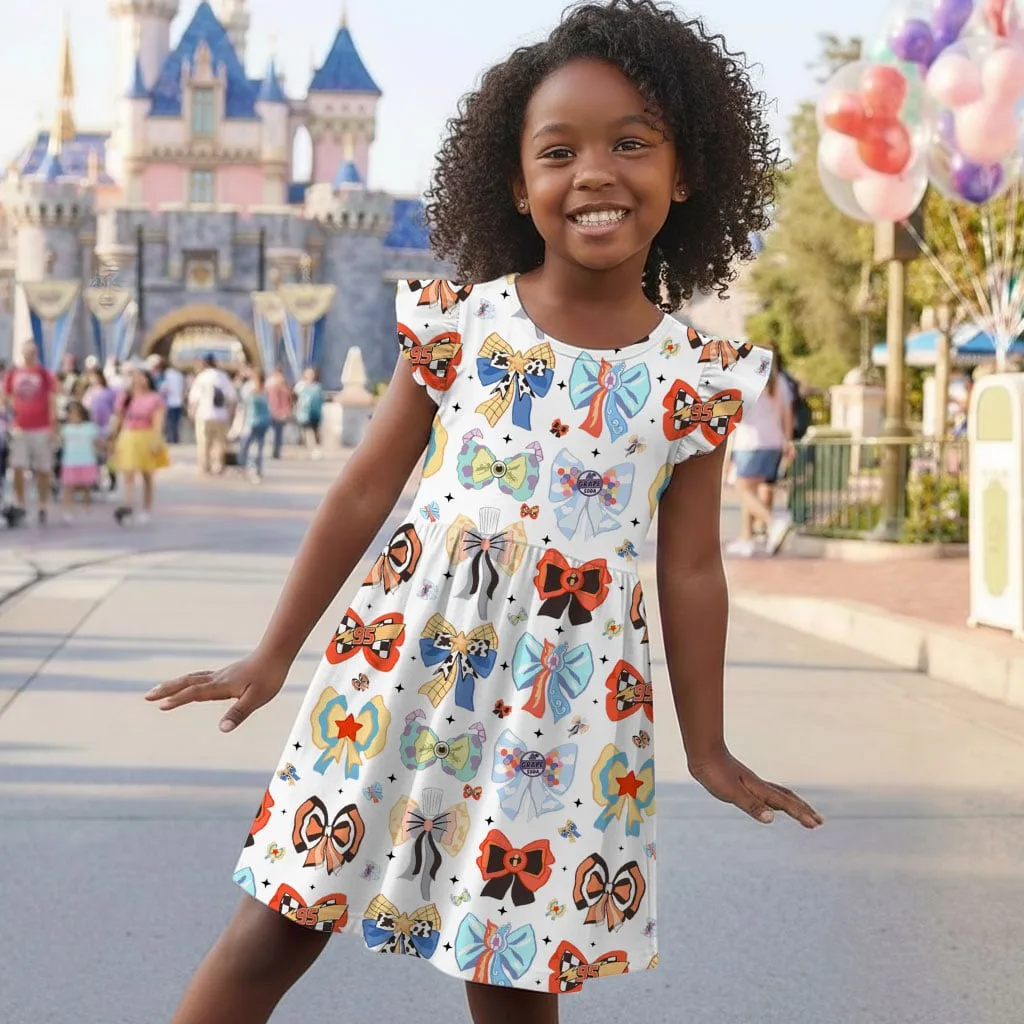 Disney Pixar Character Bow Pattern Mommy & Me Dress, Mama Mini Family Matching Outfit - Image 6