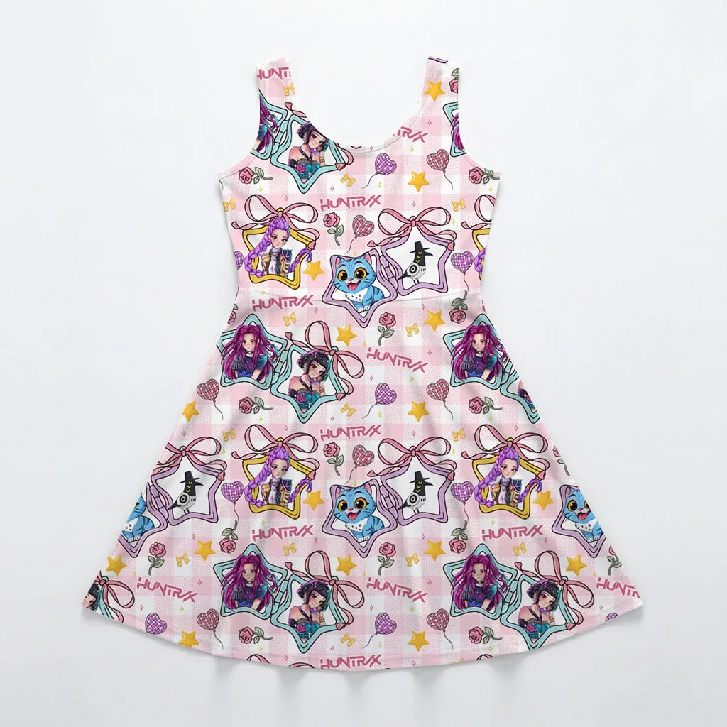 KPop Demon Hunters Star Pattern Mommy & Me Dress, Mama Mini Family Matching Outfit - Image 3