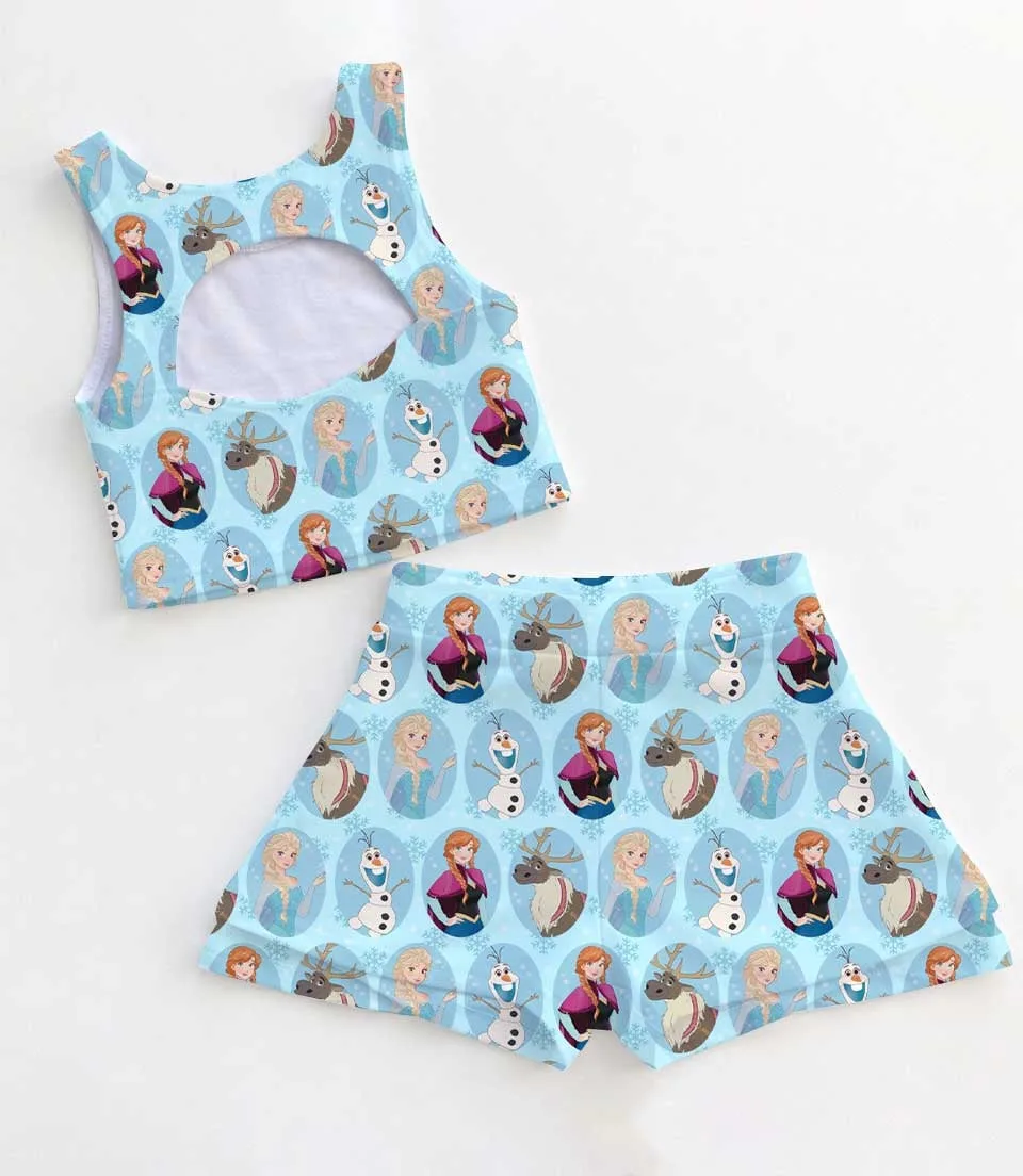 Coquette Elsa Kid Dress, Disney Frozen Ruffle Sleeve Vacation Outfit, Birthday Gift For Frozen Lover - Image 2