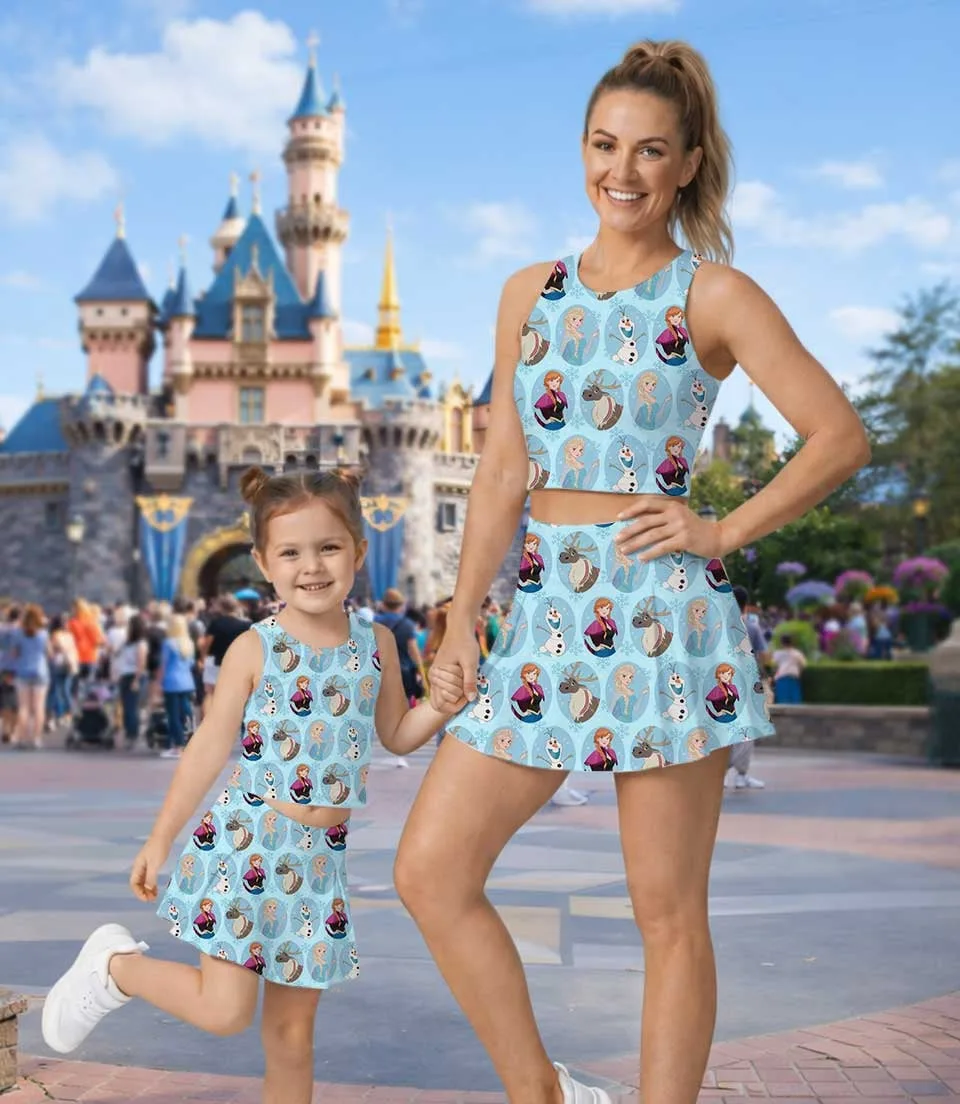 Coquette Elsa Kid Dress, Disney Frozen Ruffle Sleeve Vacation Outfit, Birthday Gift For Frozen Lover - Image 8