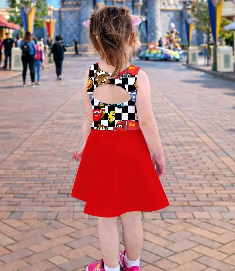 Lightning McQueen Disney Pixar Cars Dress Set, Sally Luigi McQueen Matching Vacation Outfit - Image 4