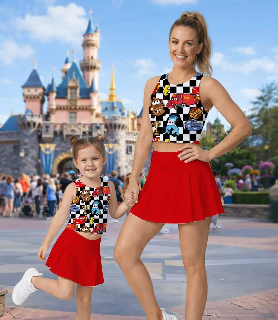 Lightning McQueen Disney Pixar Cars Dress Set, Sally Luigi McQueen Matching Vacation Outfit - Image 5