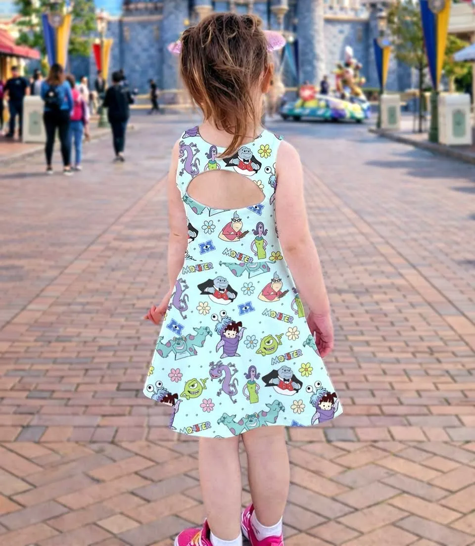 Monster Inc Disney Dress Set, Coquette Tennis Skirt Vacation Outfit, Cartoon Movie Fan Gift - Image 4