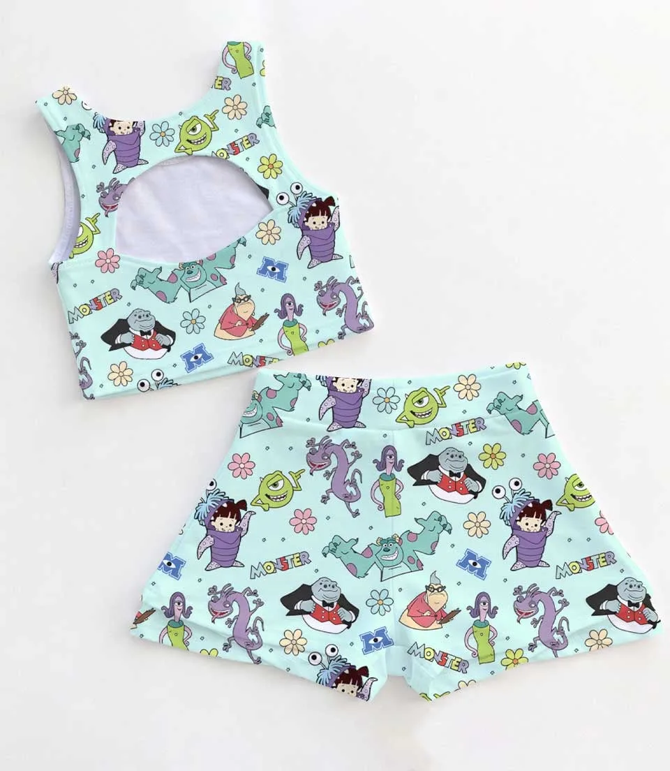 Monster Inc Disney Dress Set, Coquette Tennis Skirt Vacation Outfit, Cartoon Movie Fan Gift - Image 2
