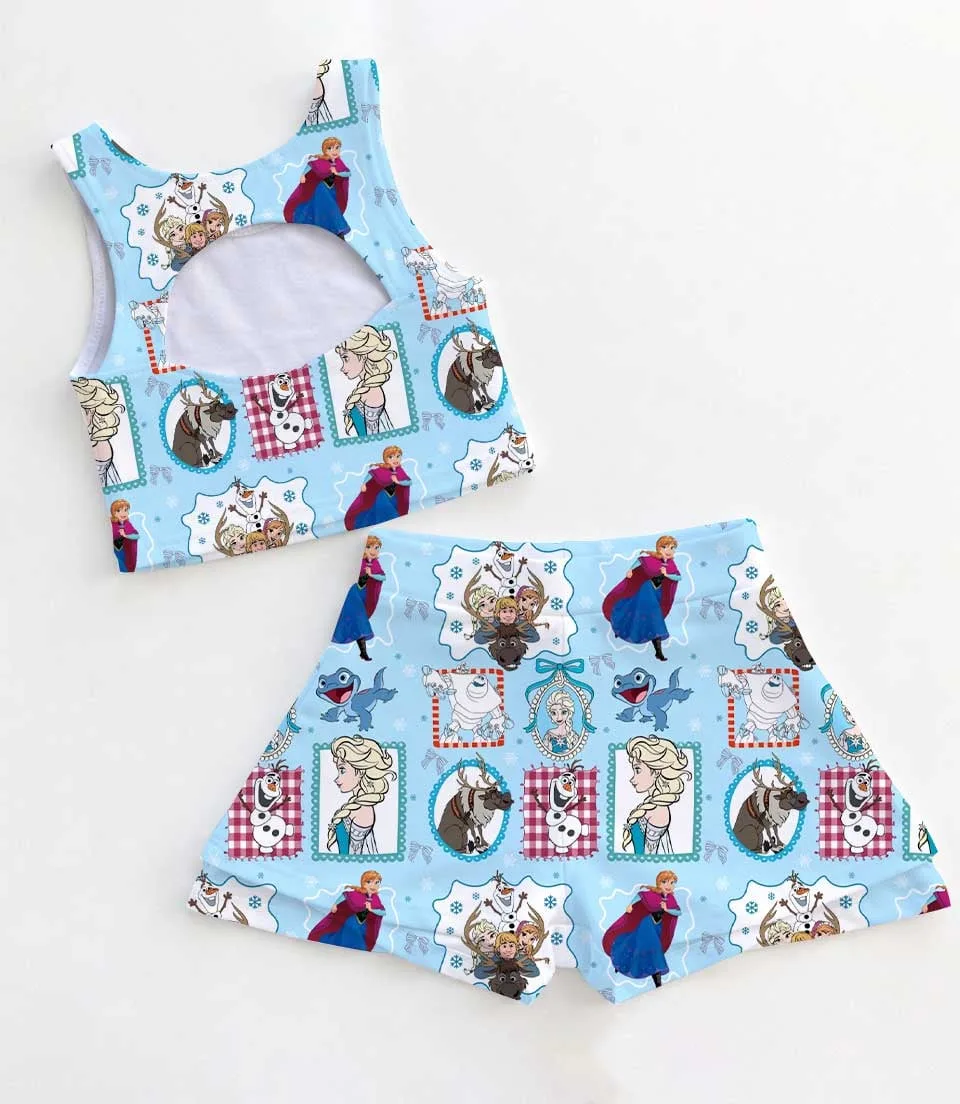 Elsa Anna Disney Frozen Dress, Coquette Sleeveless Princess Vacation Outfit, Birthday Girl Gift - Image 2