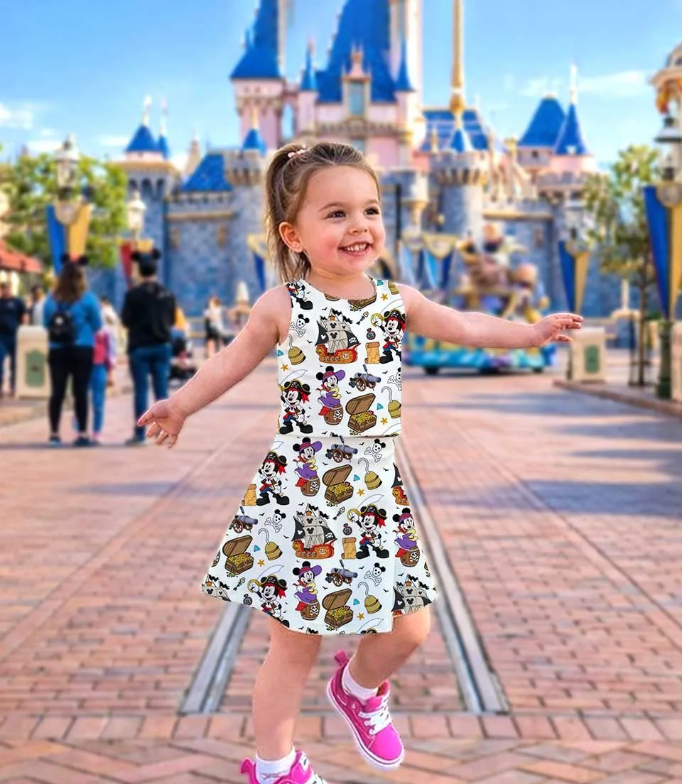 Disney Mickey Pirate Dress Set, Pirate Adventure Vacation Outfit - Image 3