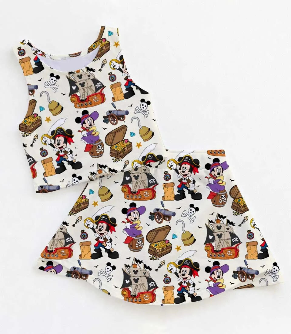 Disney Mickey Pirate Dress Set, Pirate Adventure Vacation Outfit