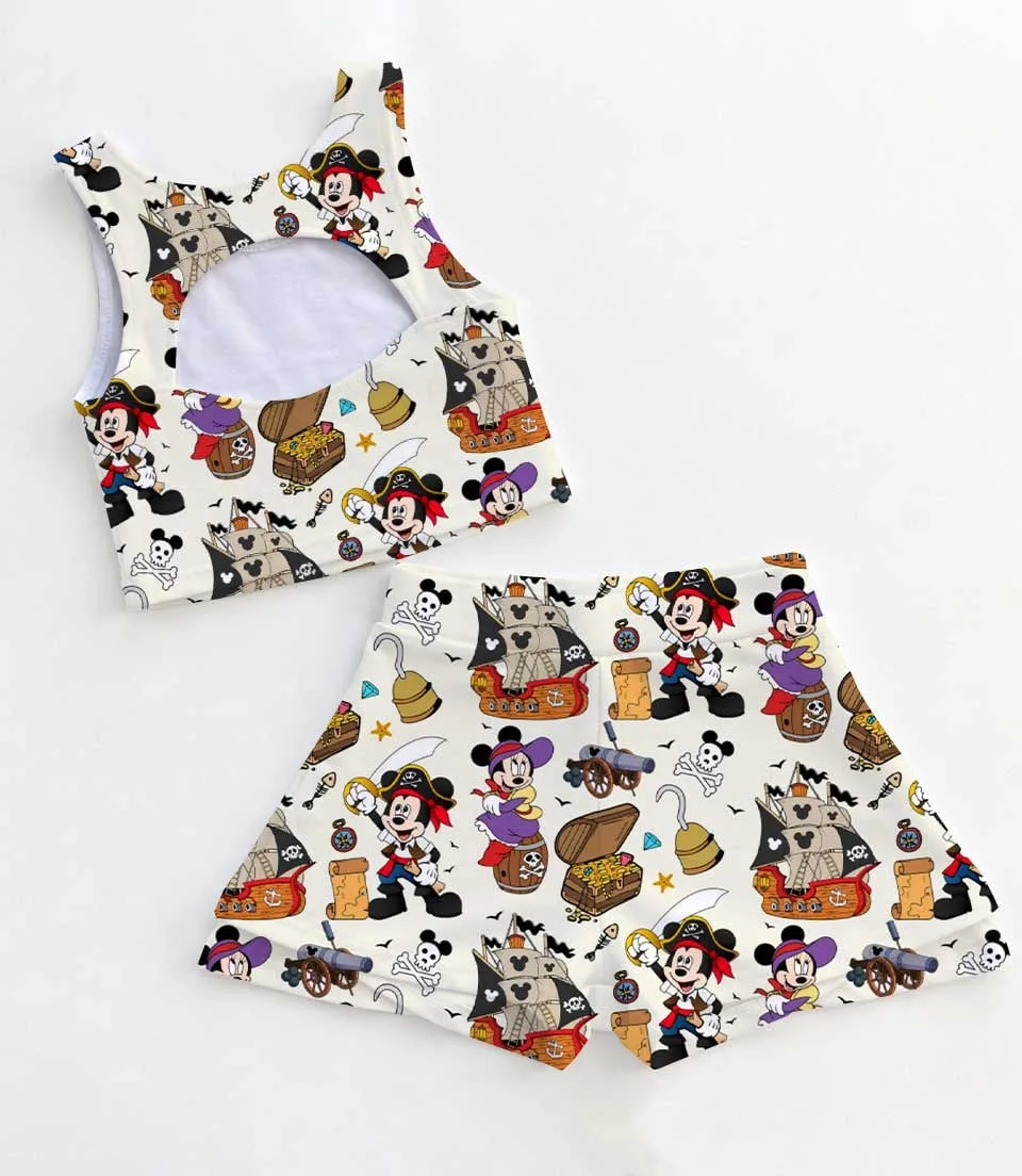 Disney Mickey Pirate Dress Set, Pirate Adventure Vacation Outfit - Image 2