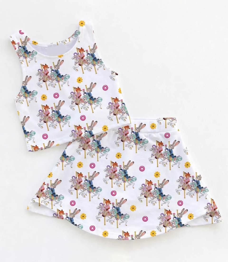 Disney Mickey and Friends Carousel Dress Set, Magical Vacation Outfit