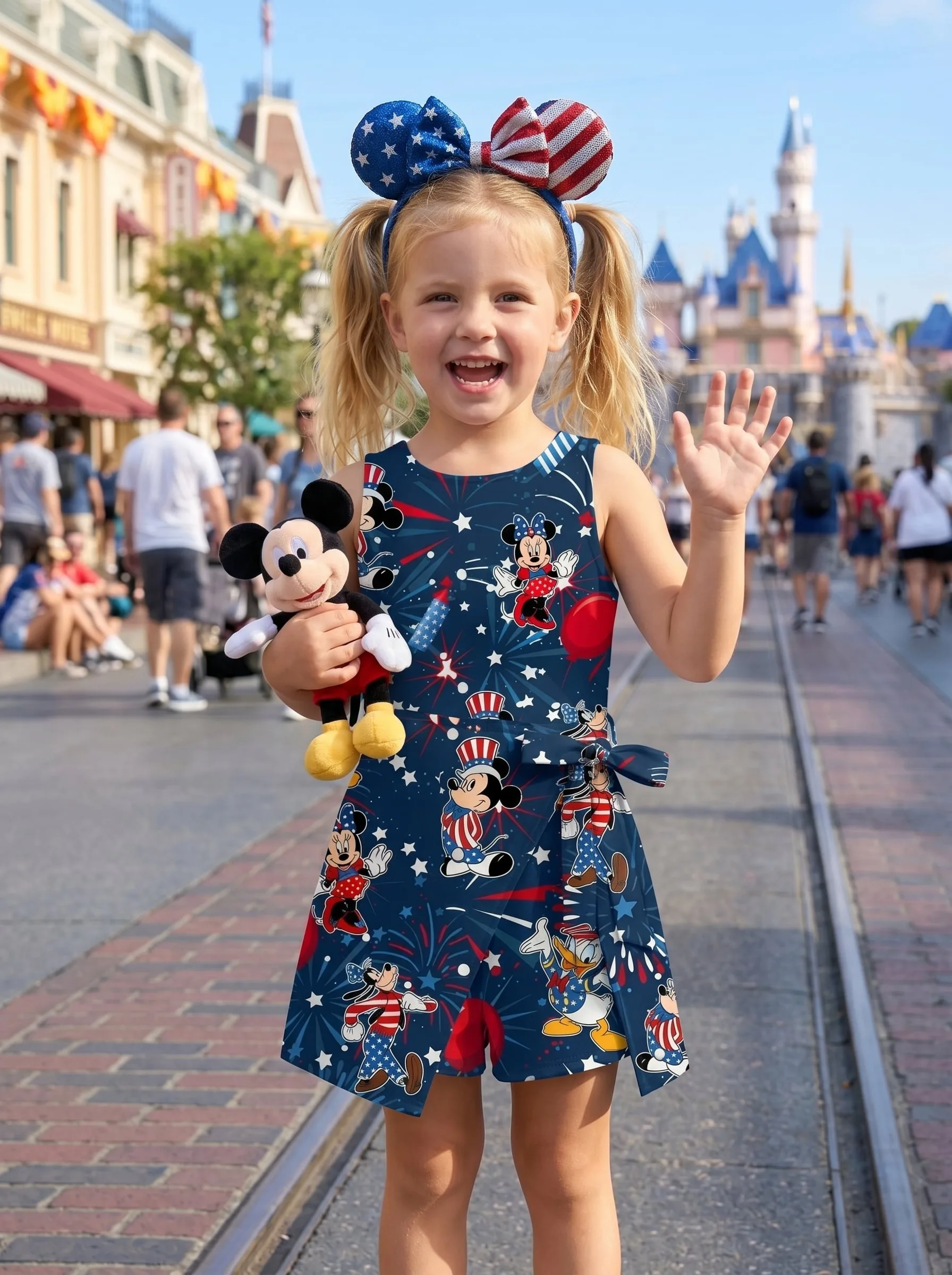Patriotic Disney Tennis Dress Skirt, Disney Tennis Skort For Women - Image 3
