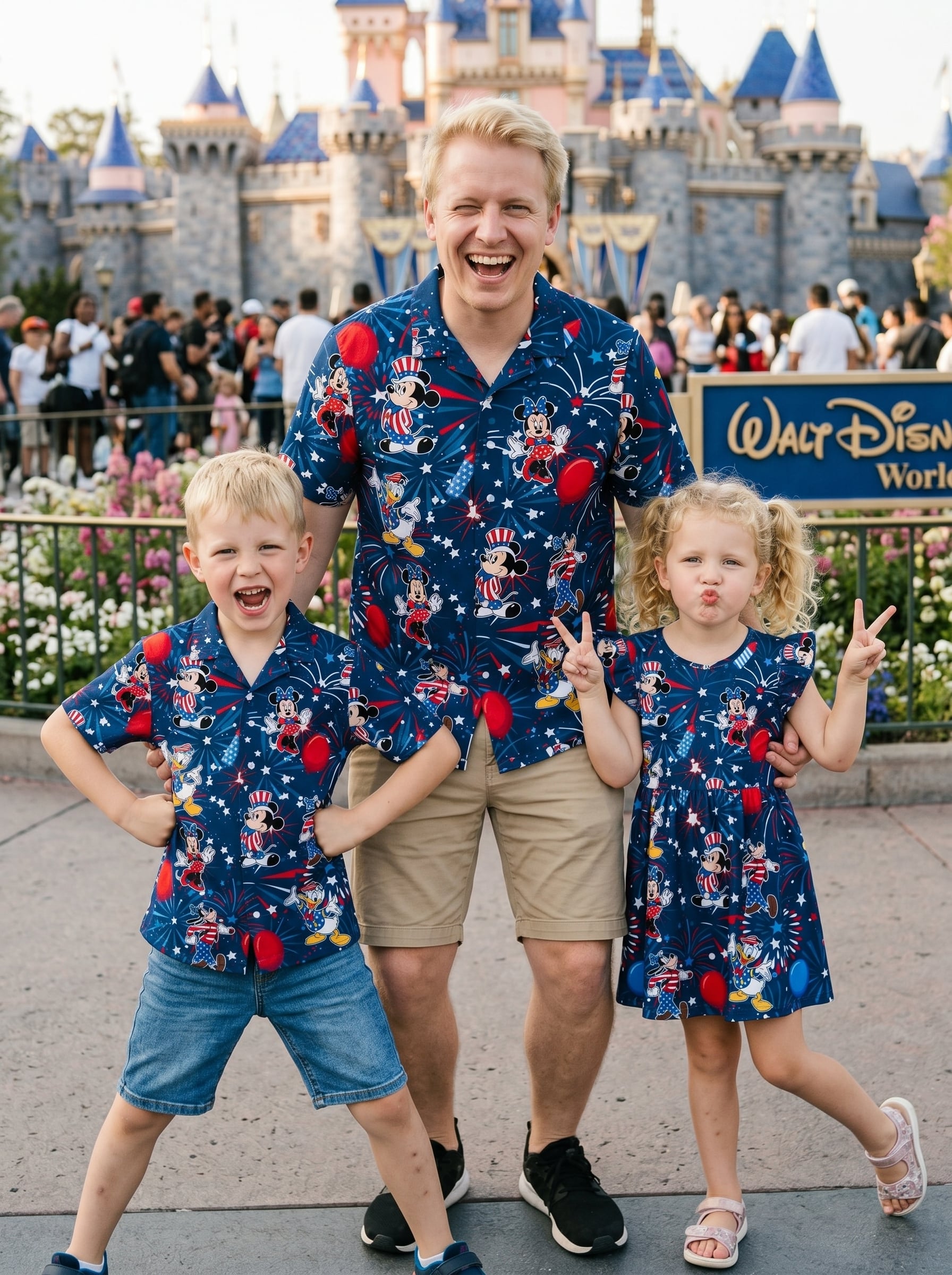 Patriotic Disney Matching Family Set, Disney Family Vacation Outfit, Disneyland Trip Clothes - Image 2