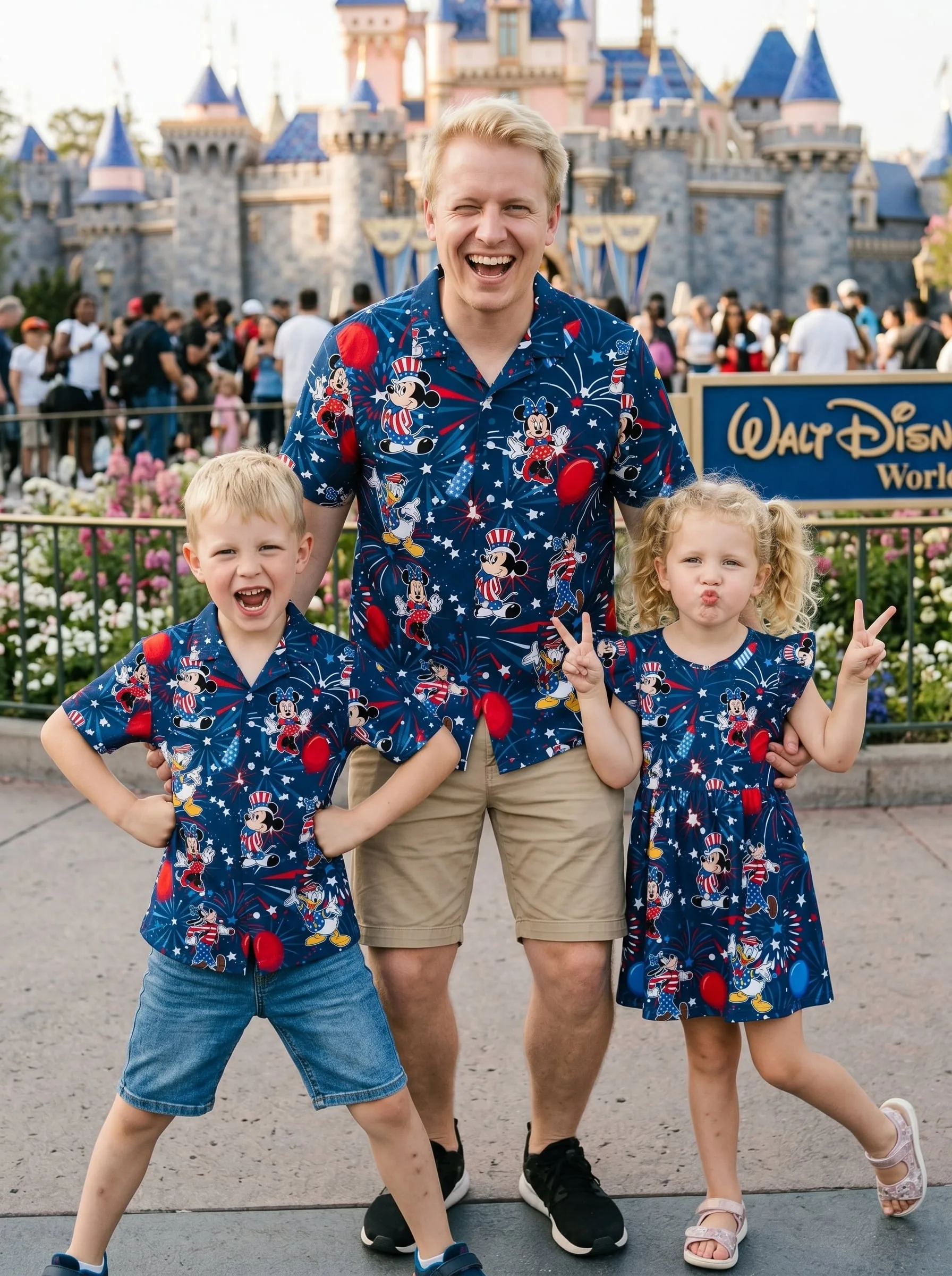 Patriotic Disney Matching Family Set, Disney Family Vacation Outfit, Disneyland Trip Clothes - Image 2
