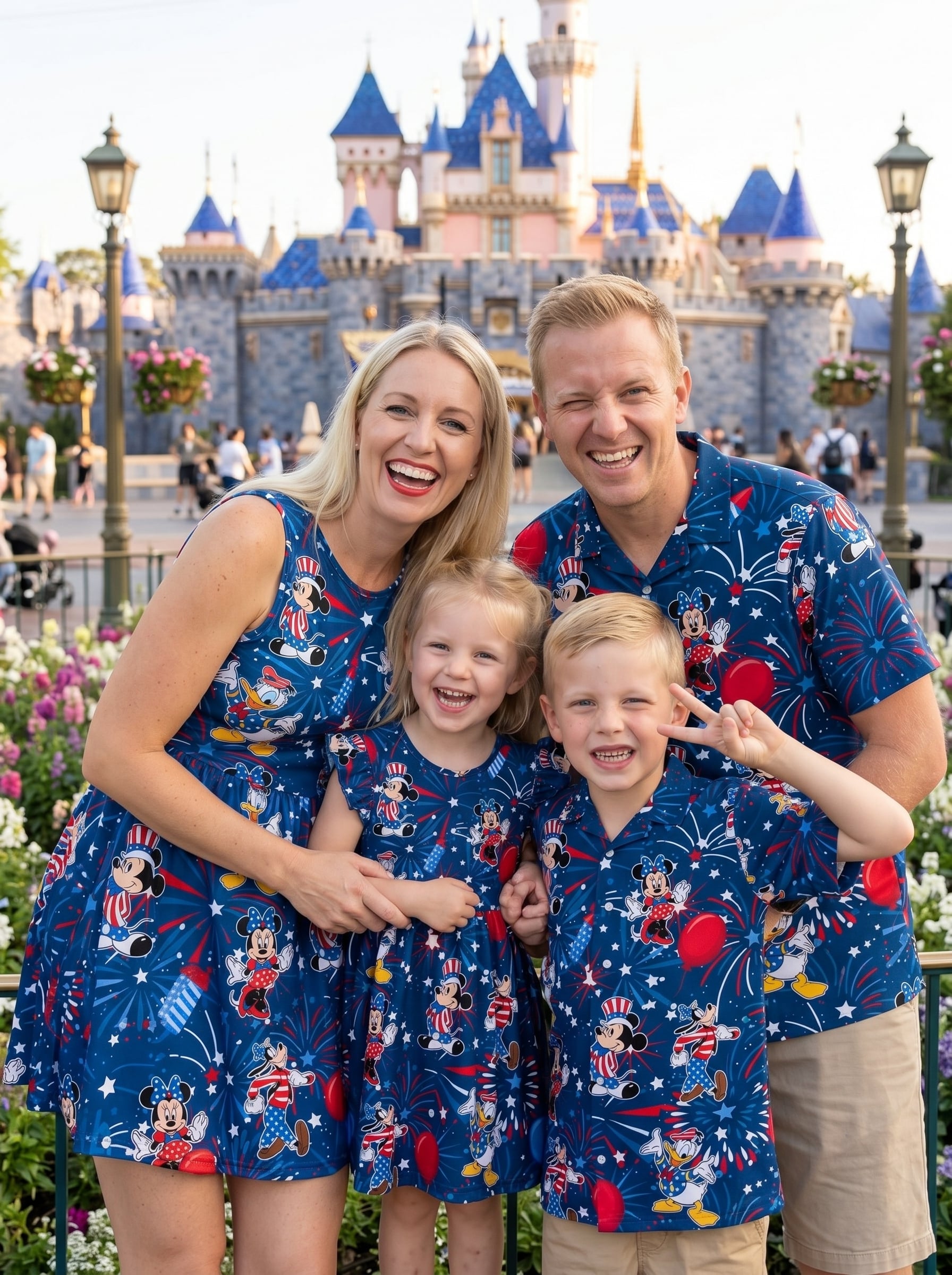 Patriotic Disney Matching Family Set, Disney Family Vacation Outfit, Disneyland Trip Clothes