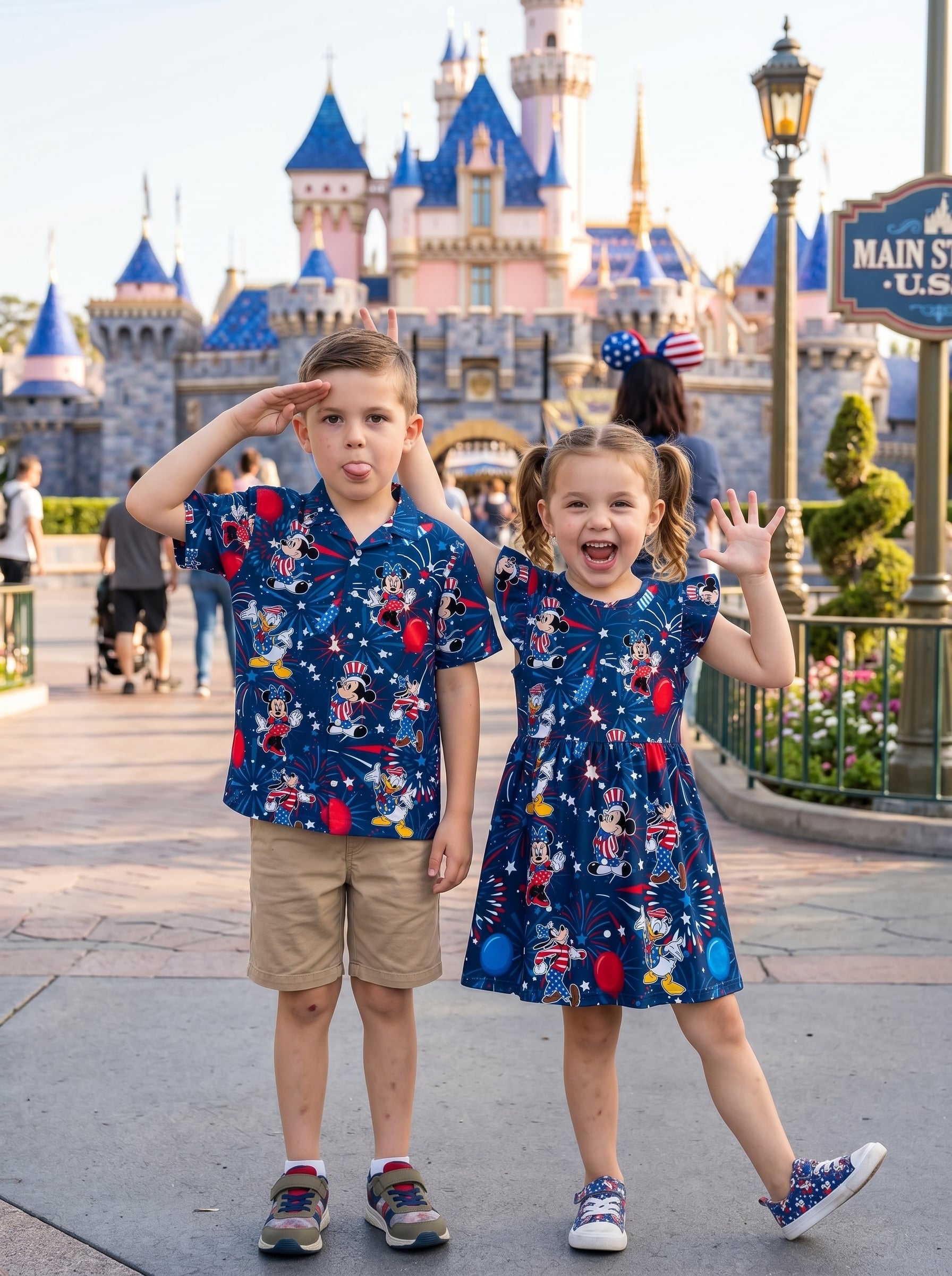 Patriotic Disney Matching Family Set, Disney Family Vacation Outfit, Disneyland Trip Clothes - Image 4