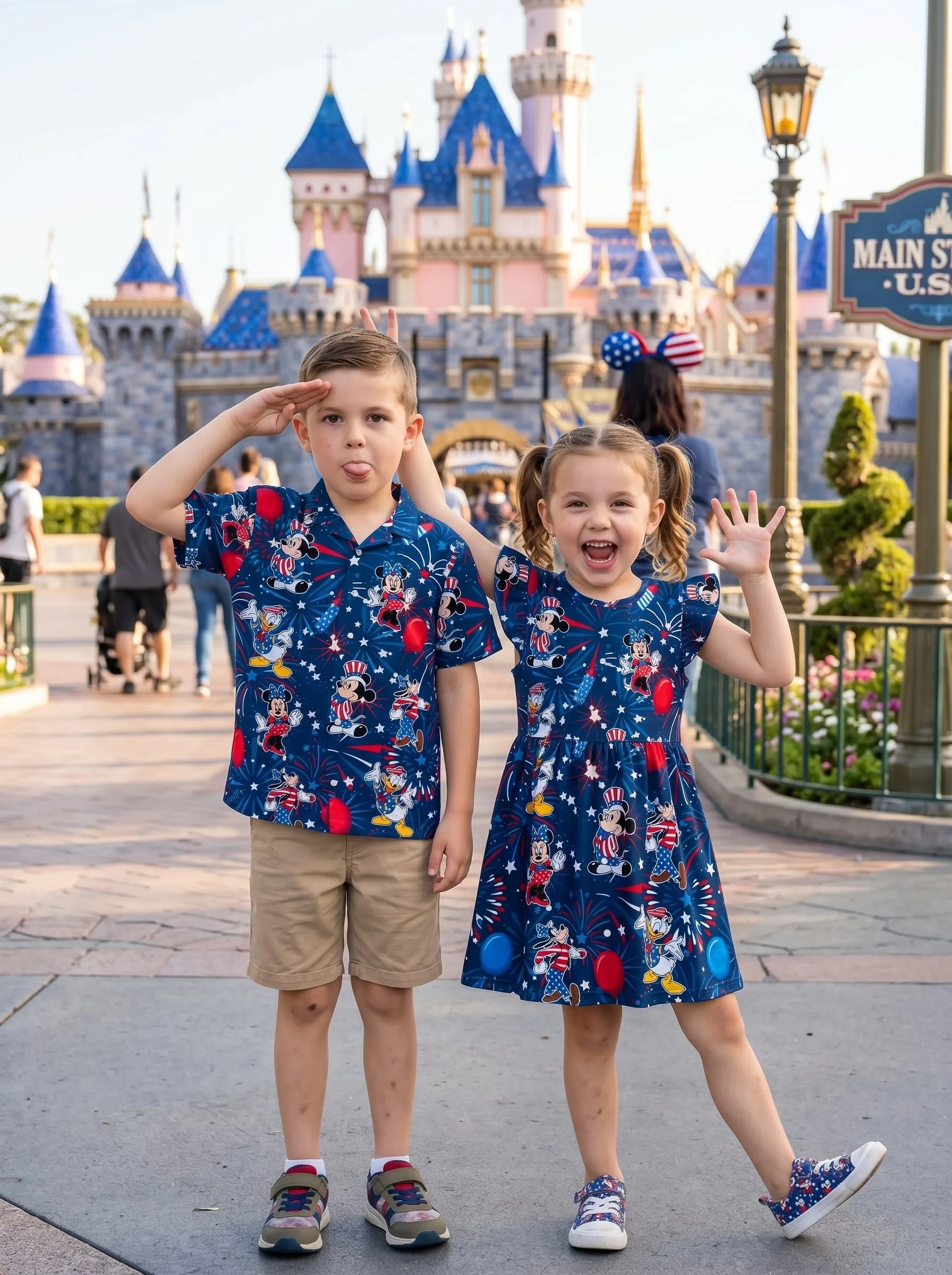 Patriotic Disney Matching Family Set, Disney Family Vacation Outfit, Disneyland Trip Clothes - Image 4
