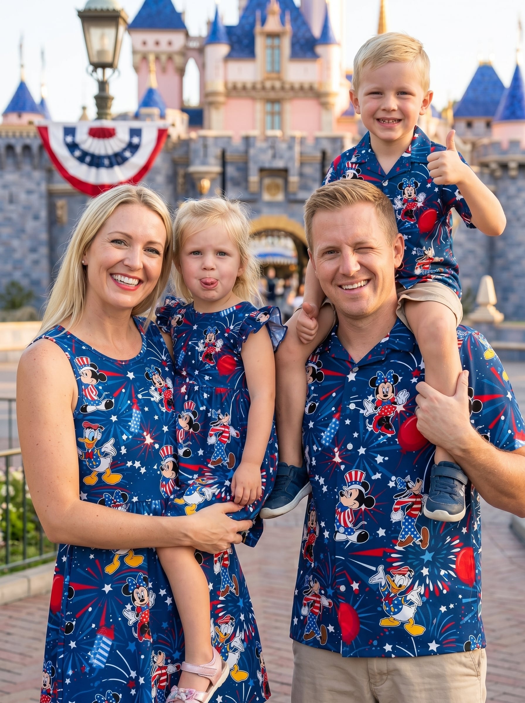 Patriotic Disney Matching Family Set, Disney Family Vacation Outfit, Disneyland Trip Clothes - Image 3