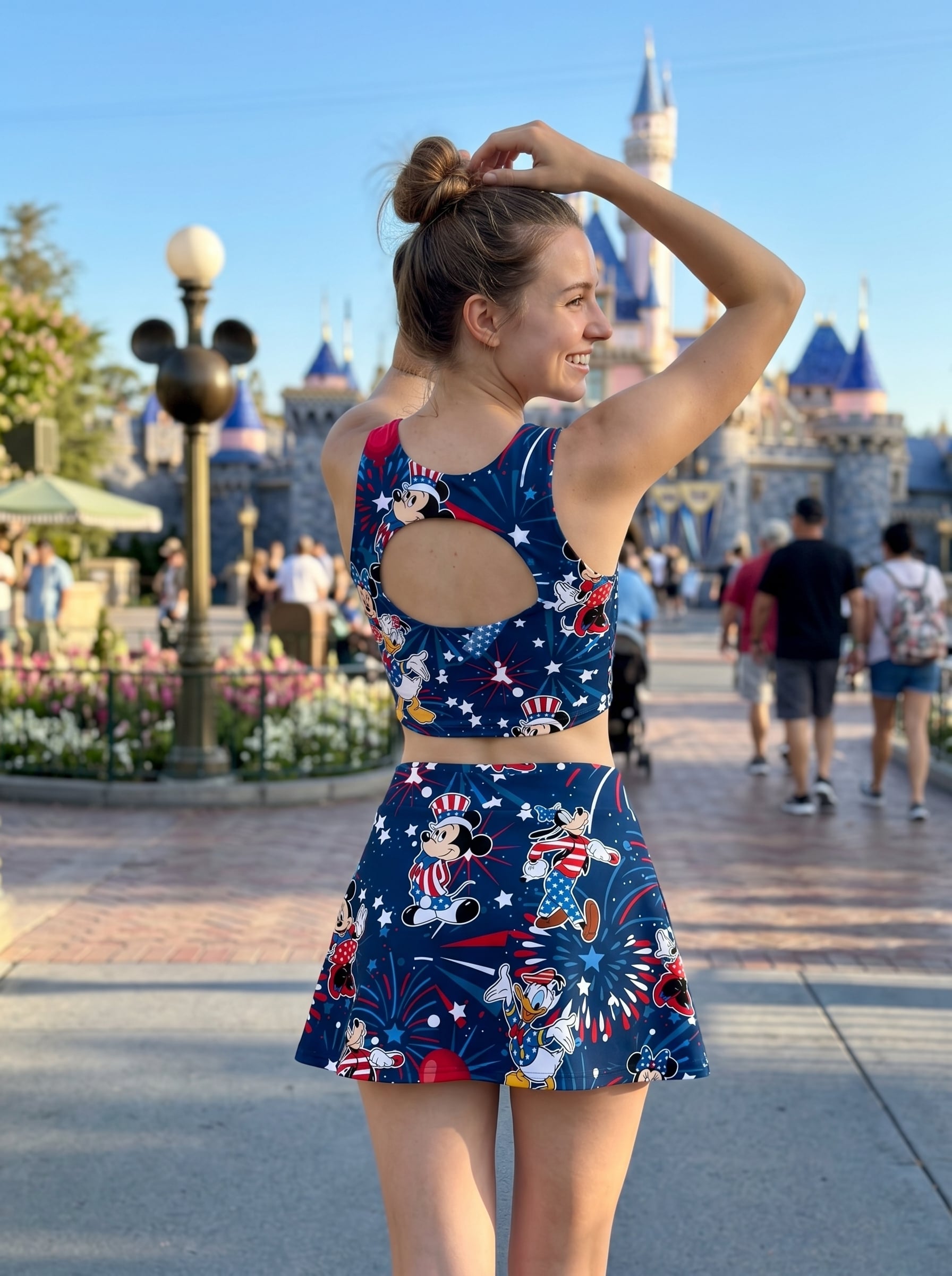 Patriotic Disney Matching Dress Set, Mom And Me Cartoon Outfit, Disneyland Family Trip Clothes - Image 4