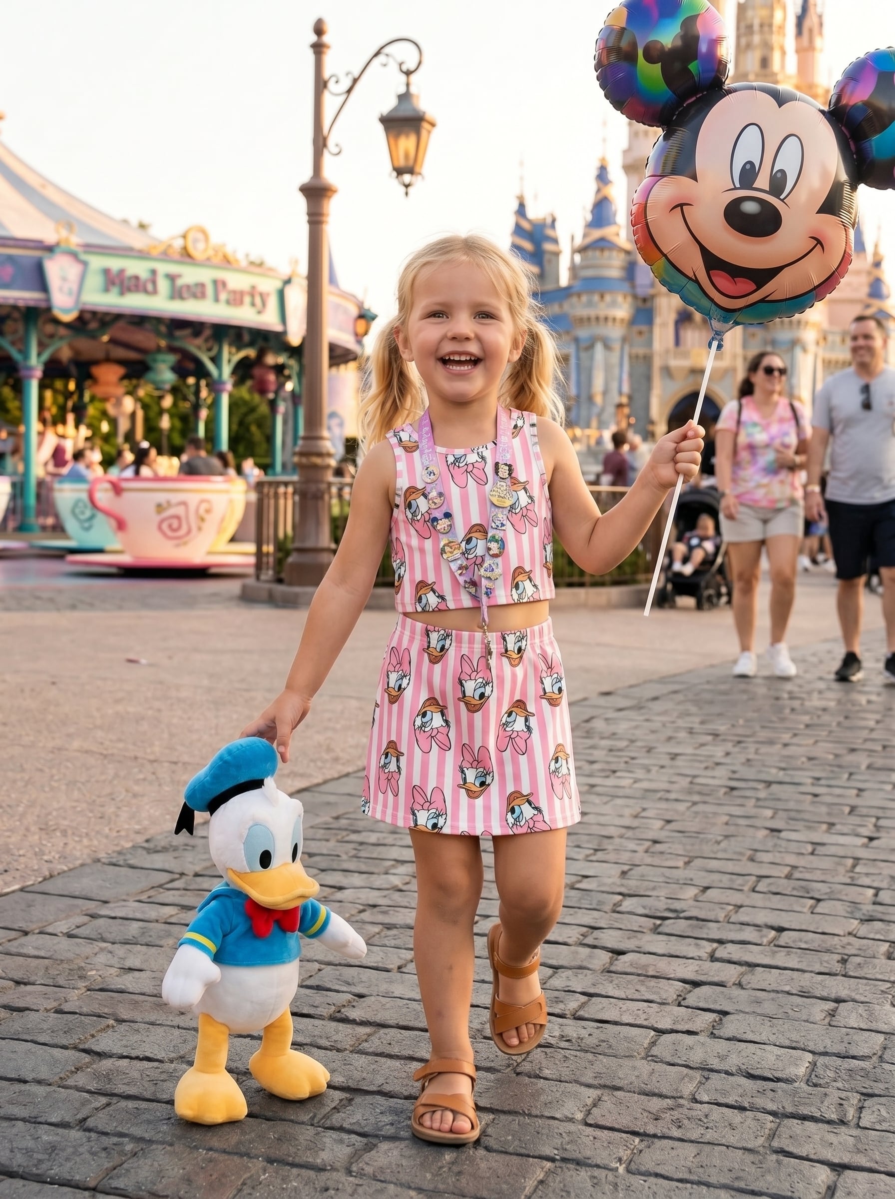 Daisy Duck Matching Dress Set, Mom And Me Cartoon Outfit, Disneyland Family Trip Clothes - Image 4