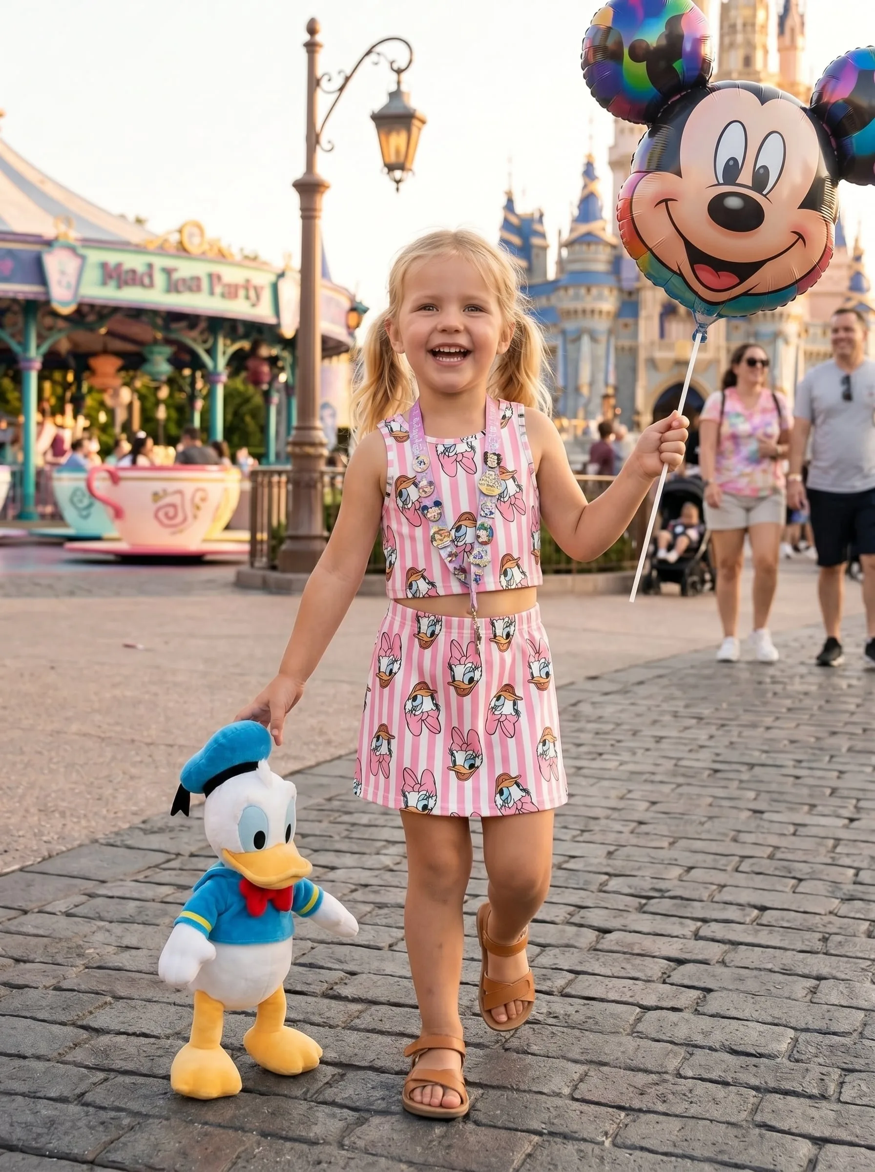 Daisy Duck Matching Dress Set, Mom And Me Cartoon Outfit, Disneyland Family Trip Clothes - Image 4