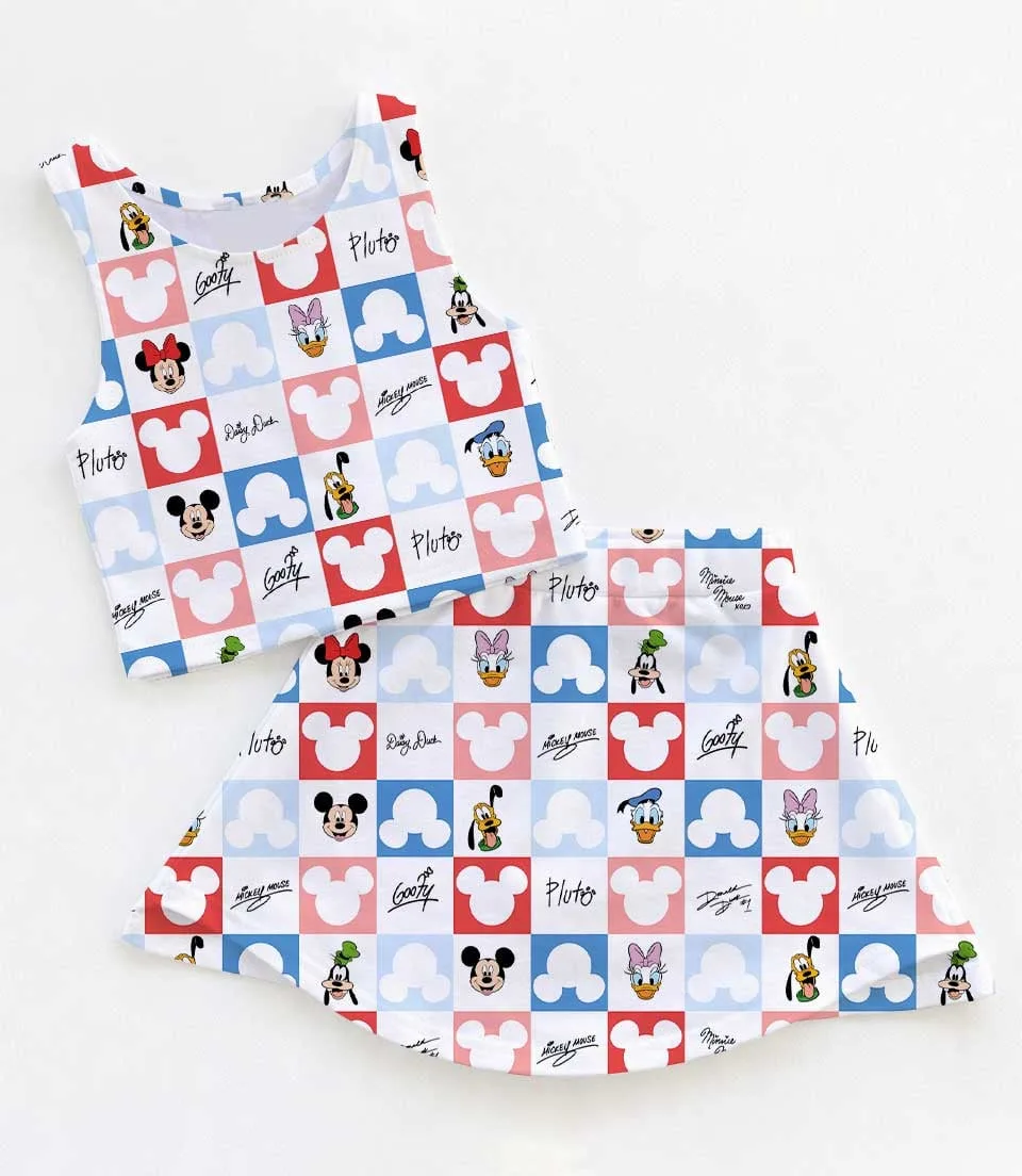 Disney Mickey & Friends Matching Mom and Me Dress Set, Family Vacation Theme Park Outfit