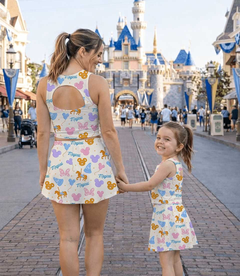 Disney Parks Icons Matching Mom and Me Dress Set, Family Vacation Theme Park Outfit - Image 8