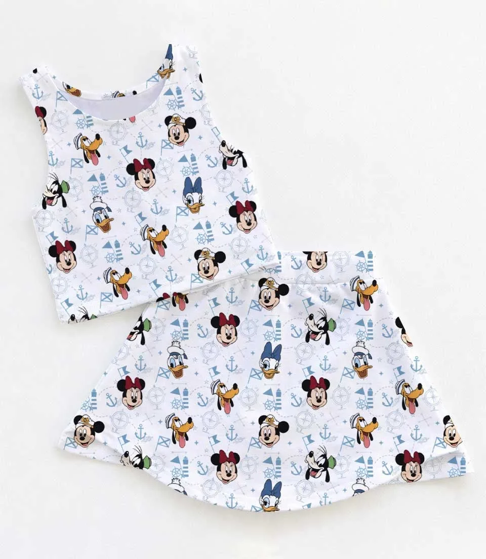 Disney Mickey & Friends Nautical Matching Mom and Me Dress Set, Disney Cruise Vacation Outfit