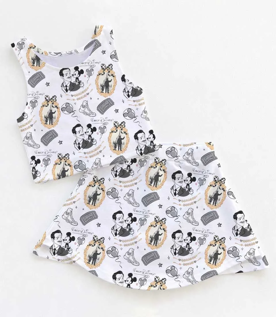 Disney Walt Disney & Mickey Mouse Matching Mom and Me Dress Set, Family Vacation Theme Park Outfit