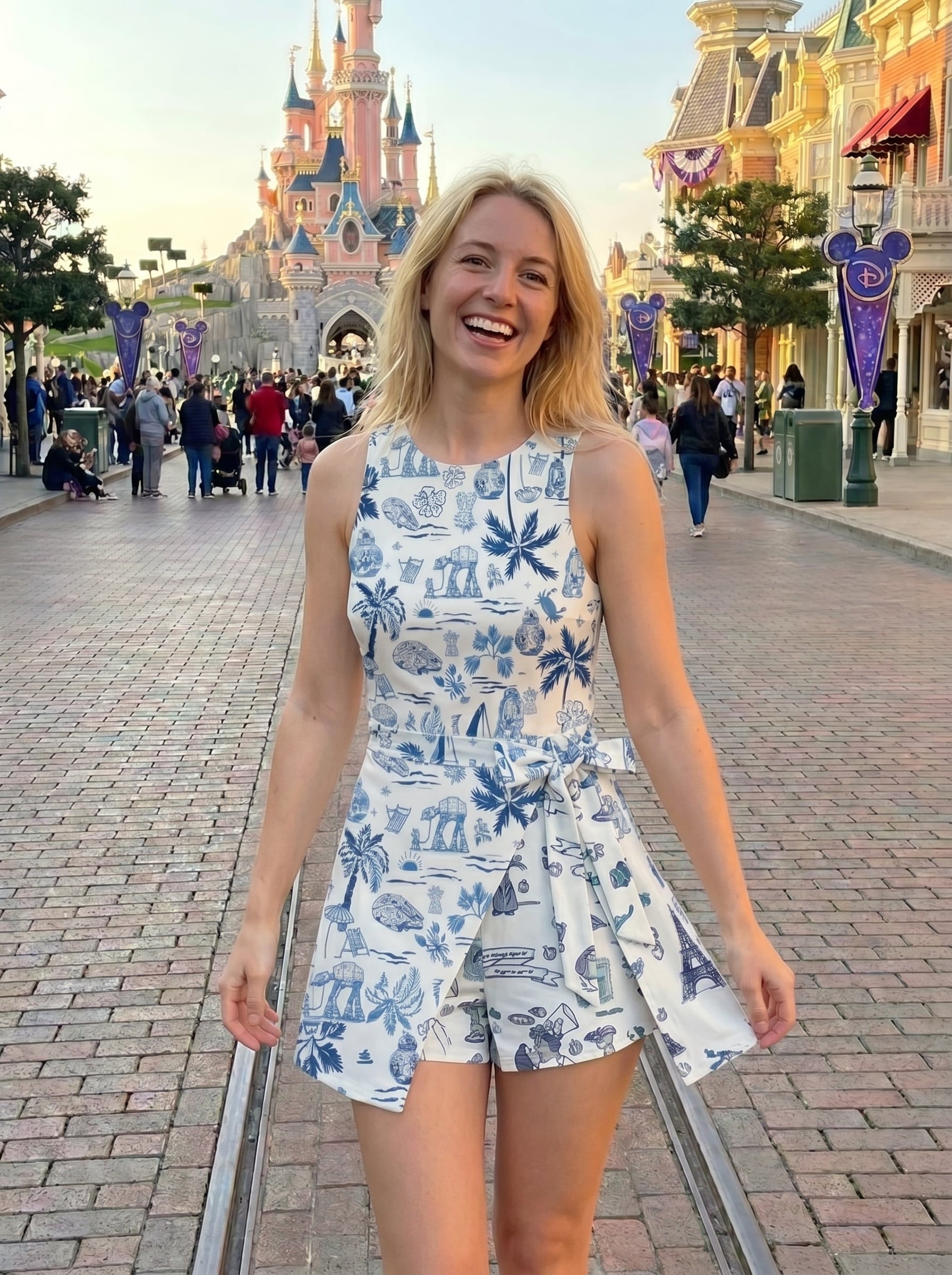 Travel Toile Tennis Dress Skirt, Disney Park Vacation Outfit - Image 4